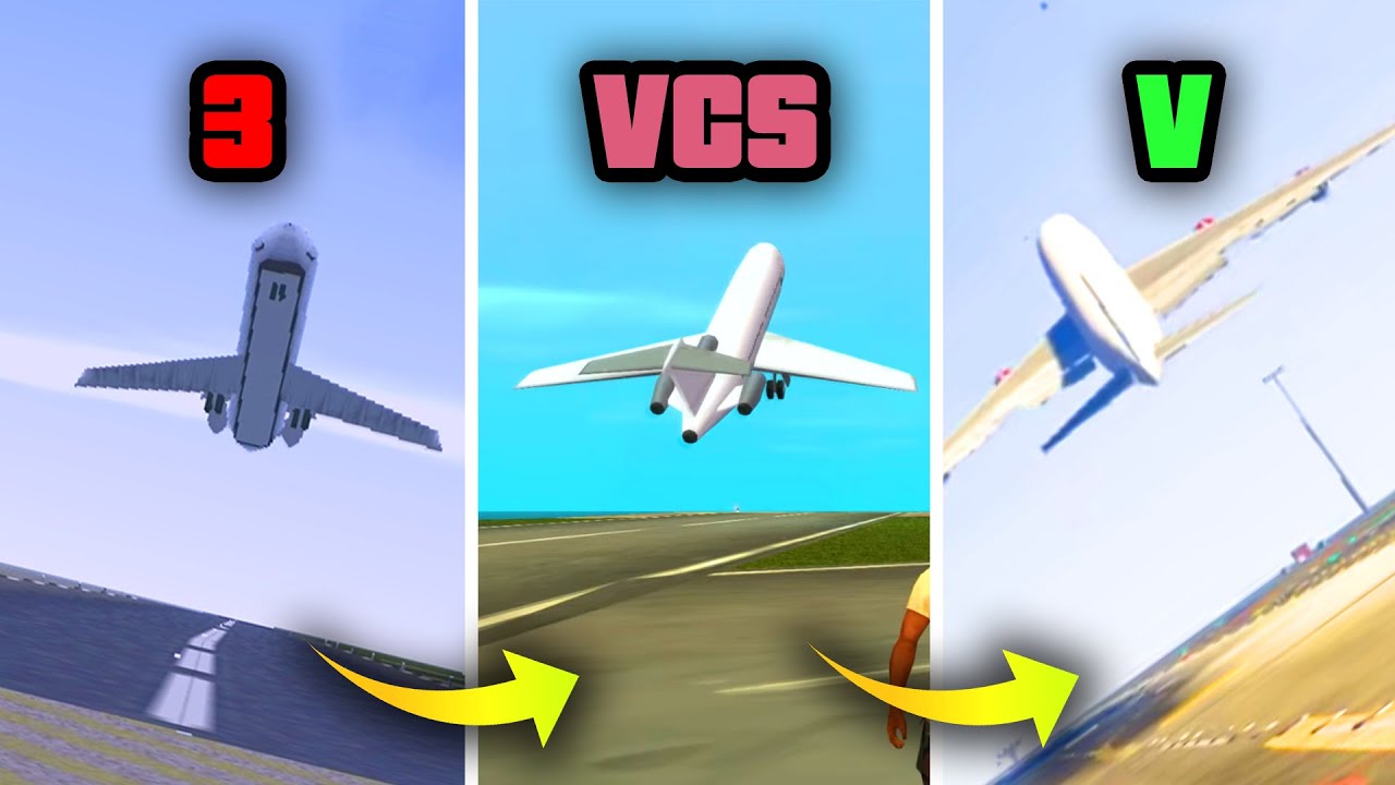 PLANE TAKE OFF In GTA Games (Evolution)