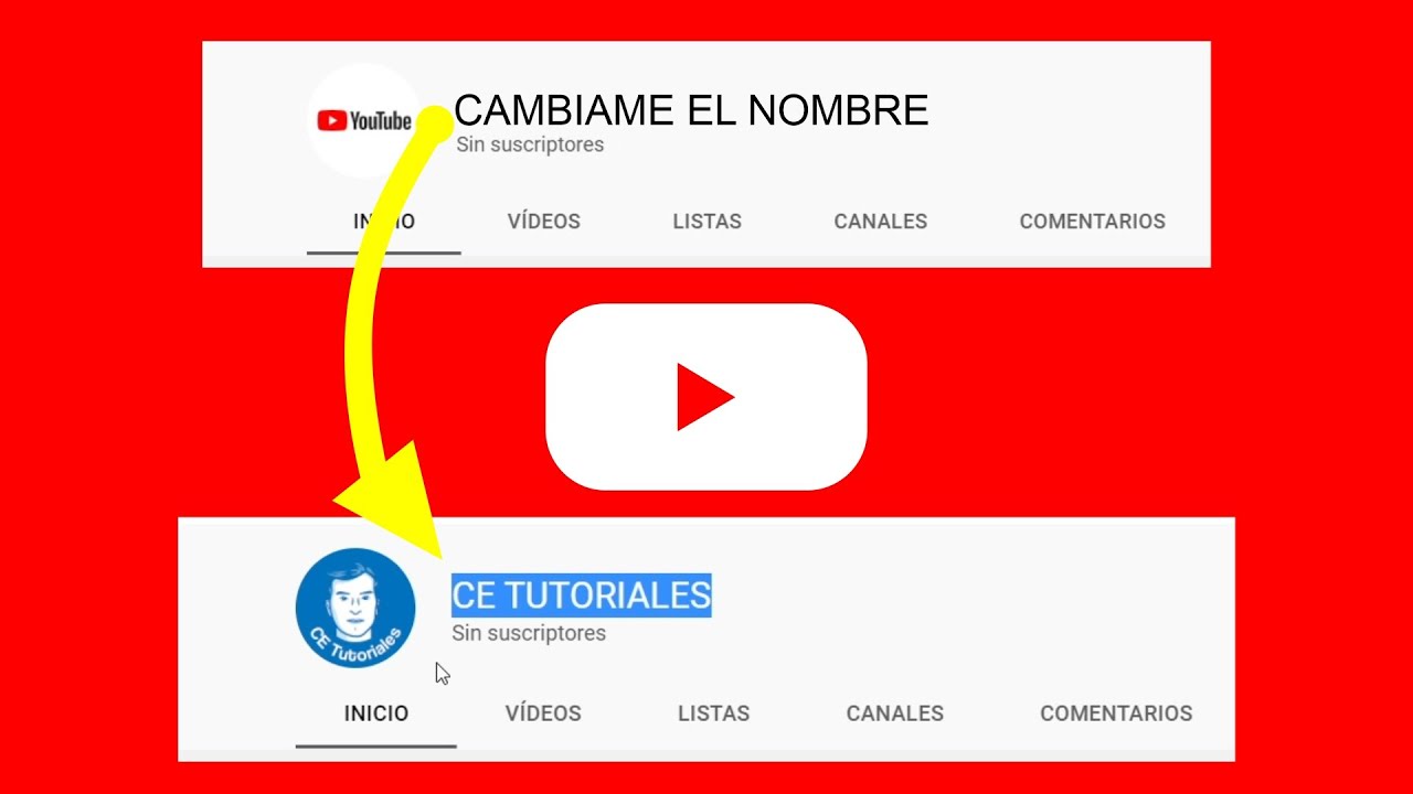 Como cambiar el nombre de tu canal de YouTube
