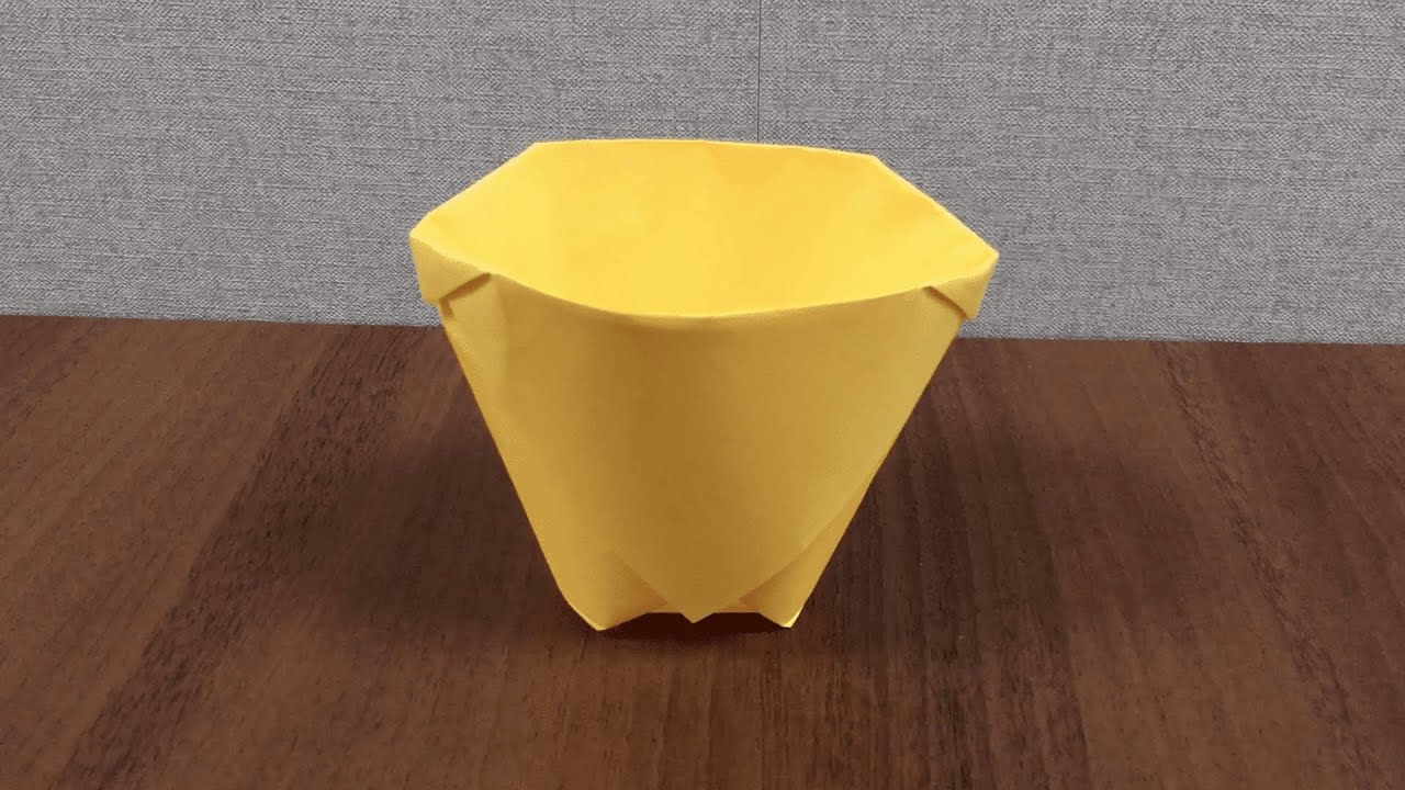 Becher falten.Anleitung f&uuml;r Origami Tasse