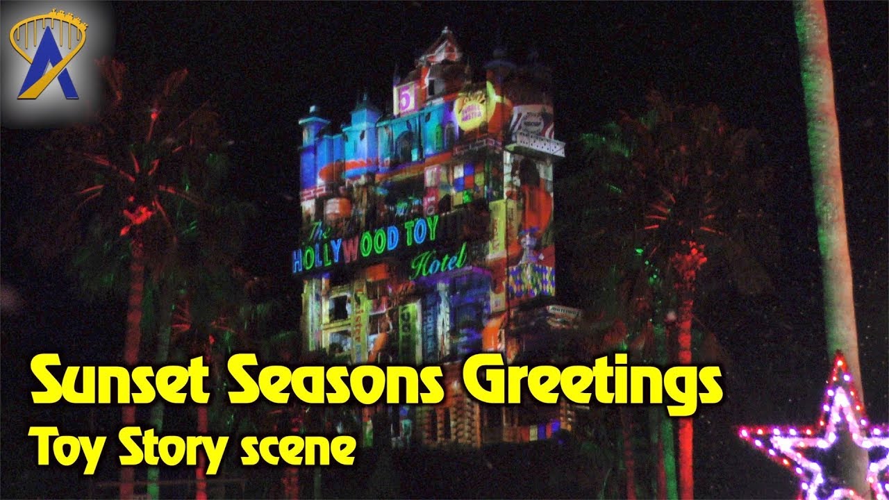 Hollywood Toy Hotel in 4K - Sunset Seasons Greetings at Disney's Hollywood Studios