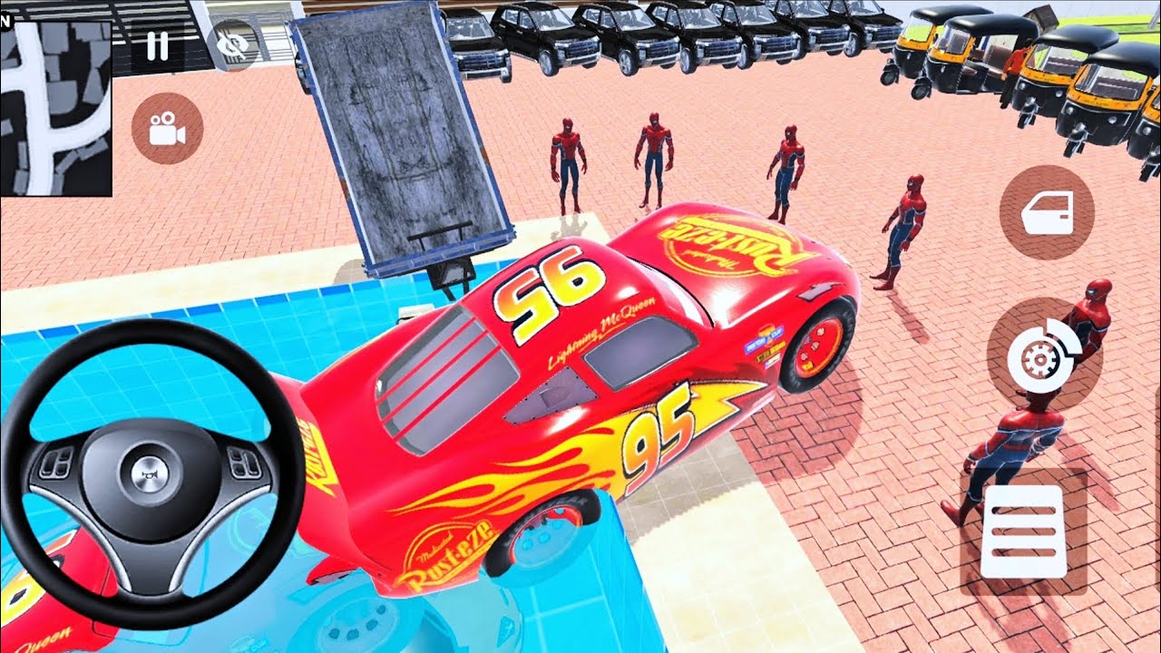 🚨Spiderman 🔥kidnapped Mc Queen car | 💥Spiderman,🎉mc Queen and🎊 tempo stolen from🚨 franklin city🔥 | 