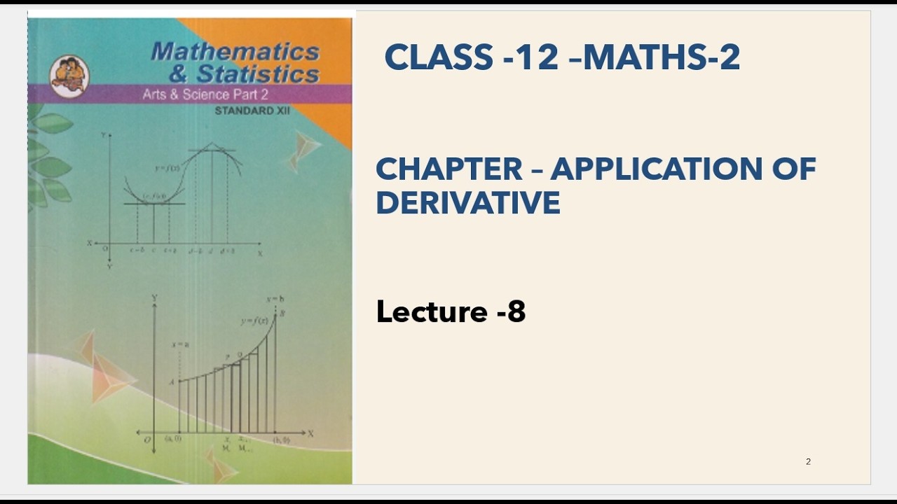 Class 12 th | Maths2 | Chapter 2| AOD | Lect 8| Maharashtra Board |HSC