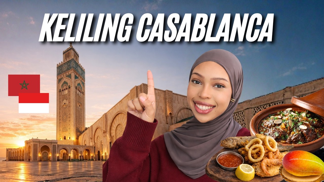 NYOBAIN STREETFOOD DI MAROKO - MASJID TERBESAR KE DUA DI AFRIKA ADA DISINI! (Ramadan Series)