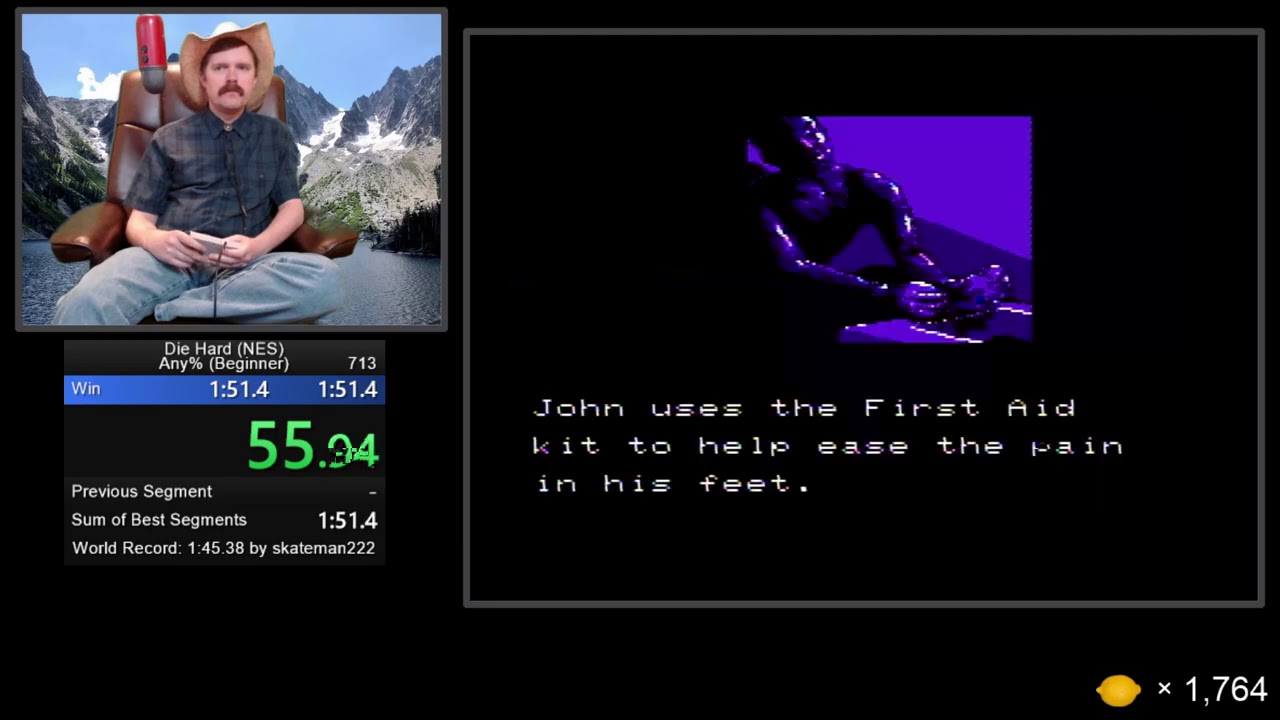 Die Hard NES speedrun in 1:49 by Arcus
