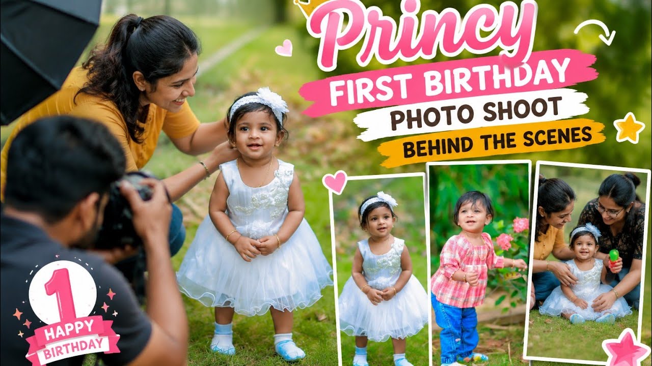 Princy’s 1st Birthday Photoshoot Vlog 📸🎂🤗👶 | Shoot Details & BTS | Telugu Vlog