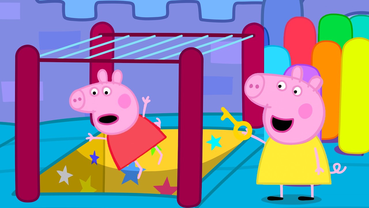Świnka Peppa WPADA do LABIRYNTU DMUCHANEGO ZAMKU! 😲 Urodzinowe przyjęcie kuzynki Chloe | Pełne od...
