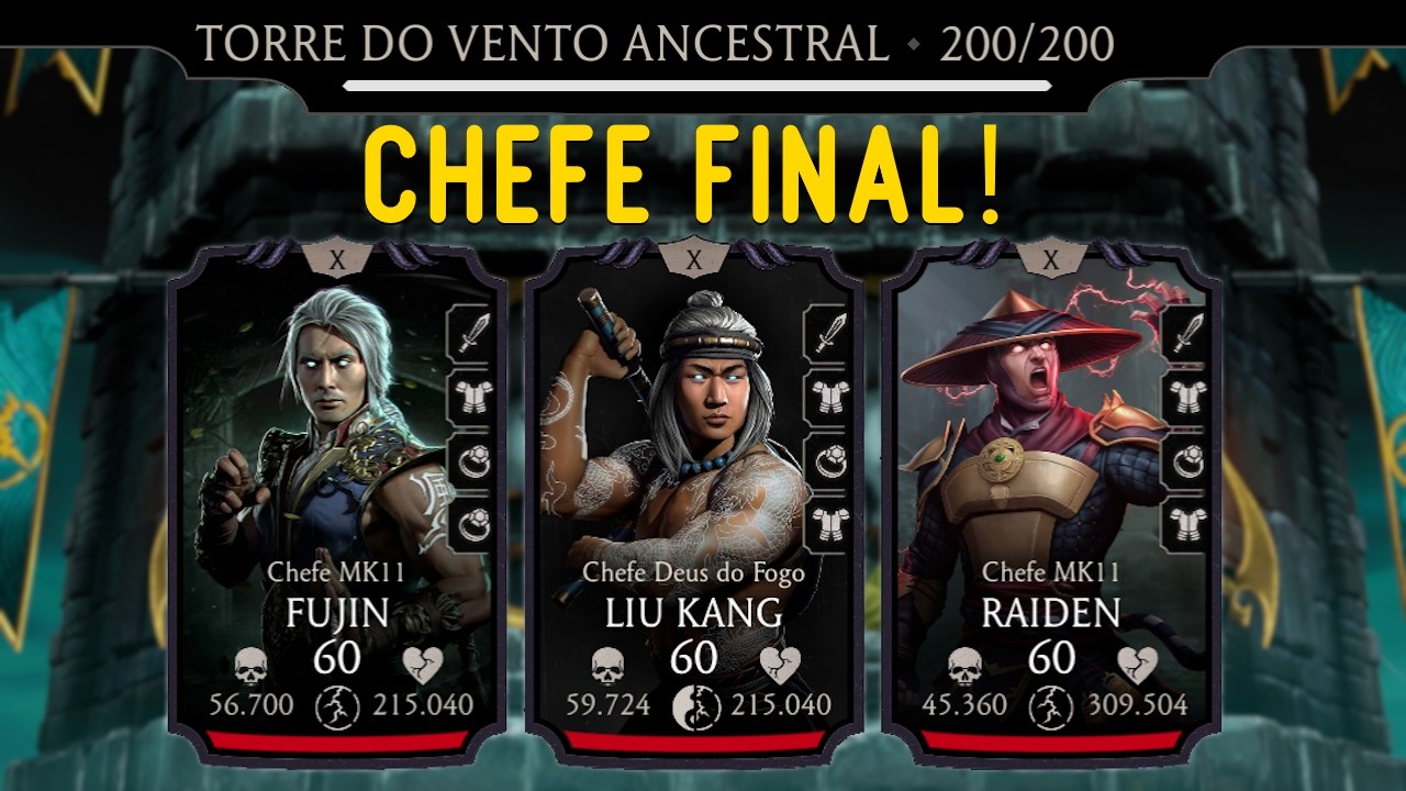 Zerando a Torre | Torre do Vento Ancestral Fatal Chefe 200 Final + Recompensas | MK Mobile