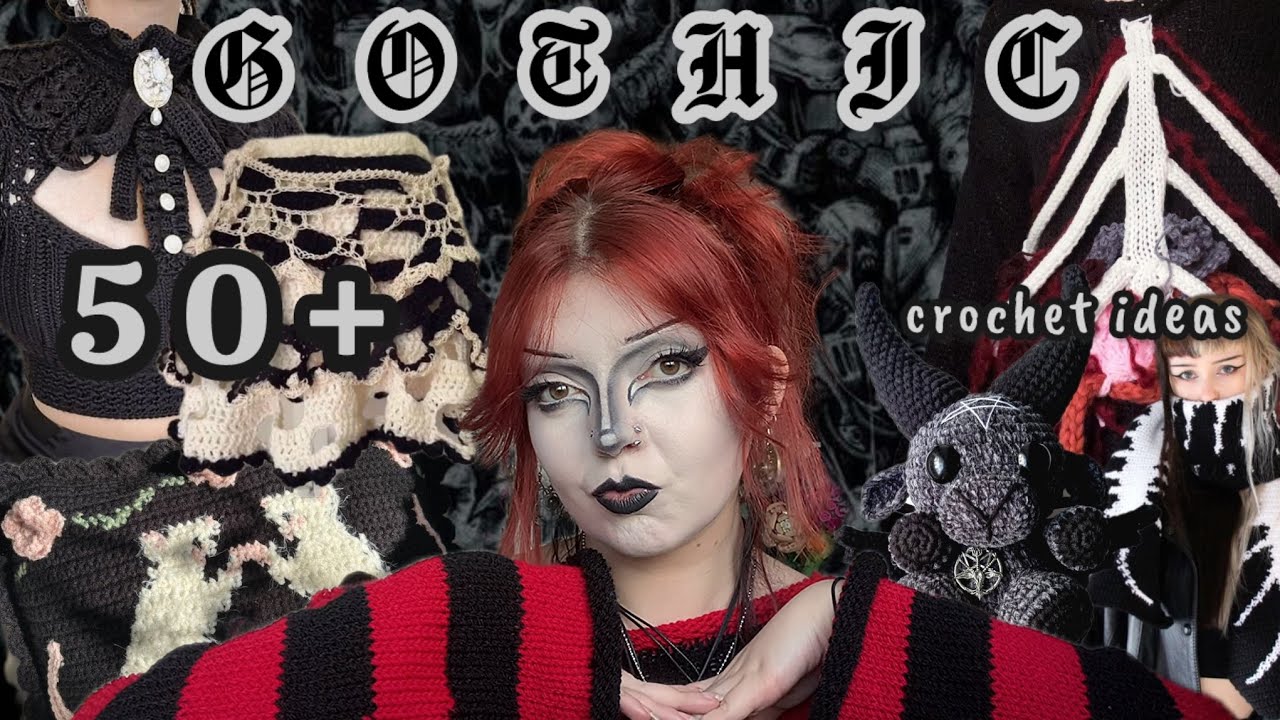 50+ crochet ideas GOTHIC edition 🦇🪦🥀⛓️