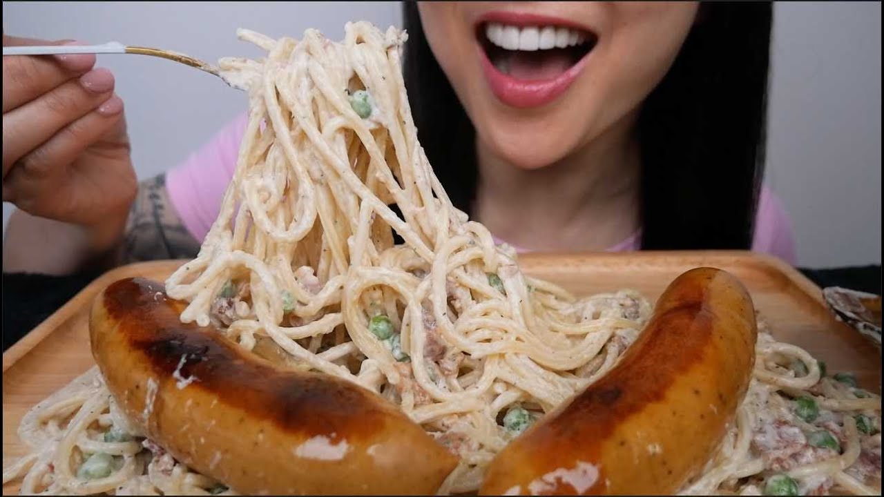 CREAMY CHEESY PASTA WITH FULLY LOADED SAUSAGE (I MADE A MESS) NO TALKING | SAS-ASMR