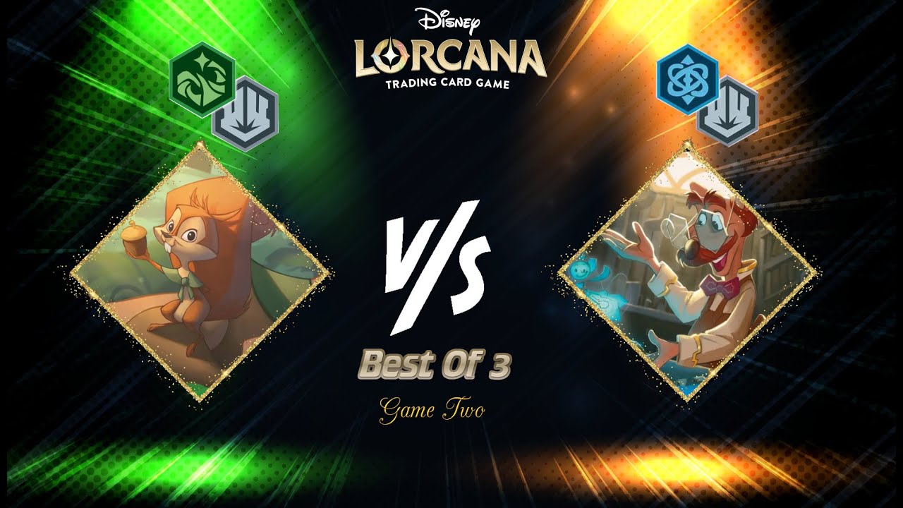 Disney Lorcana Gameplay: Emerald/Steel V.S. Sapphire/steel