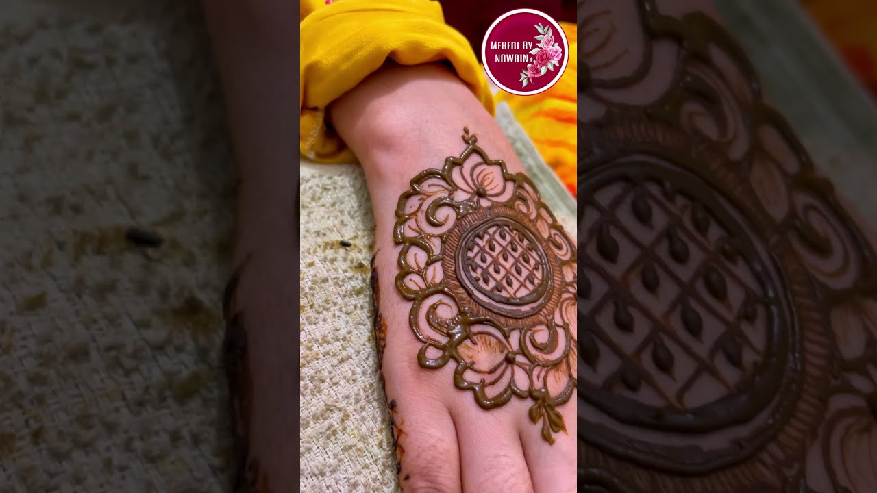 Puja special Floral Lotus based Mandala Mehendi design |Mehedi By Nowrin ☝️