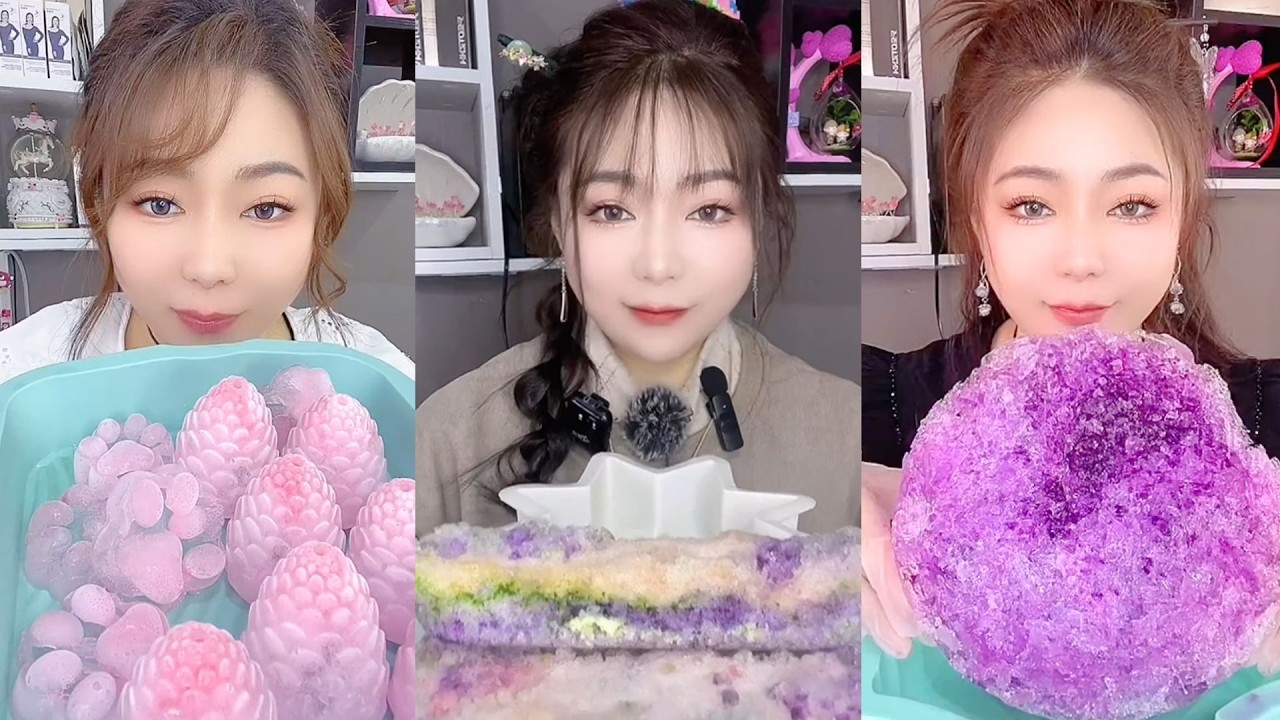 Pink Jelly Berries, Rainbow Shaved Ice Layers & Purple Ice ASMR