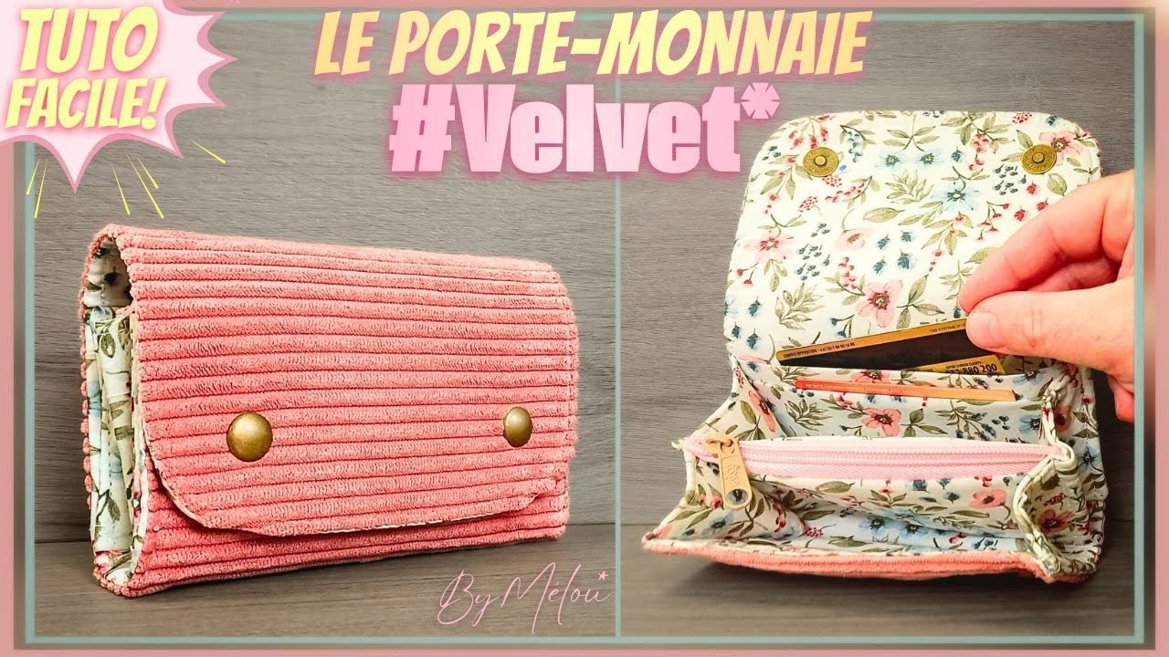 🎀Простой мастер-класс по шитью своими руками🎀Бархатный кошелек для монет #BYMÉLOU 🥰