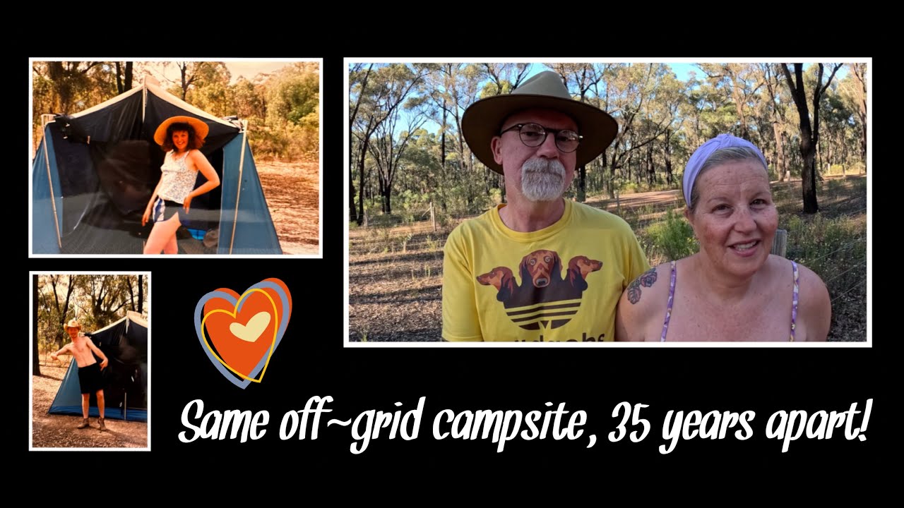Same off-grid campsite, 35 years apart
