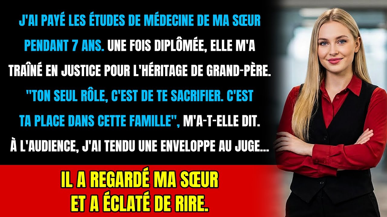 J'ai financé sa médecine 7 ans  Diplômée, elle me traîne en justice pour notre