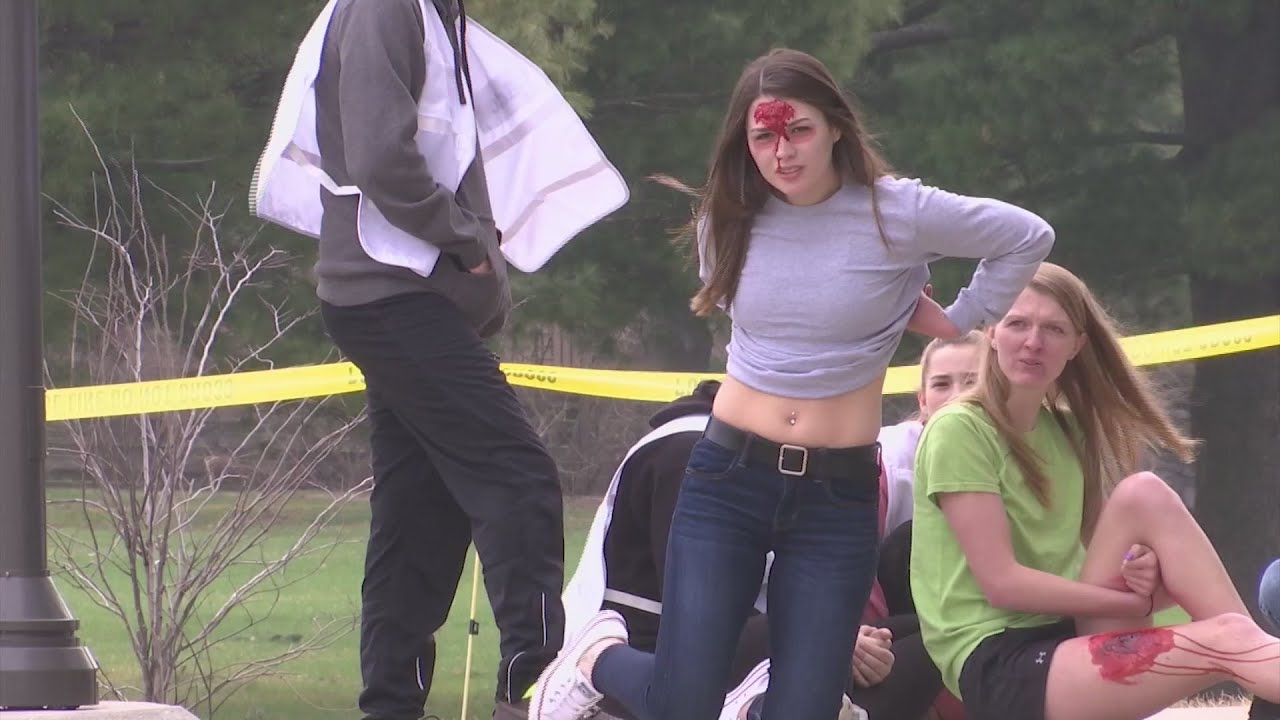 Students play victims in Rock Valley College's active shooter drill