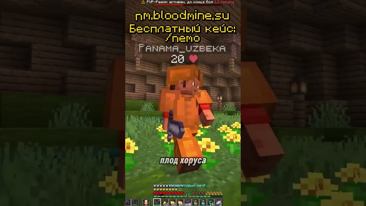 Новая тактика убийства на пвп арене nm.bloodmine.su #minecraft #анархиямайнкрафт #сервермайнкрафт