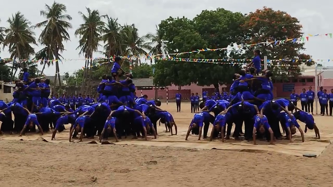 Human Pyramid|Amala Girls Hr.Sec.School|Sports Day|200Participants|2024