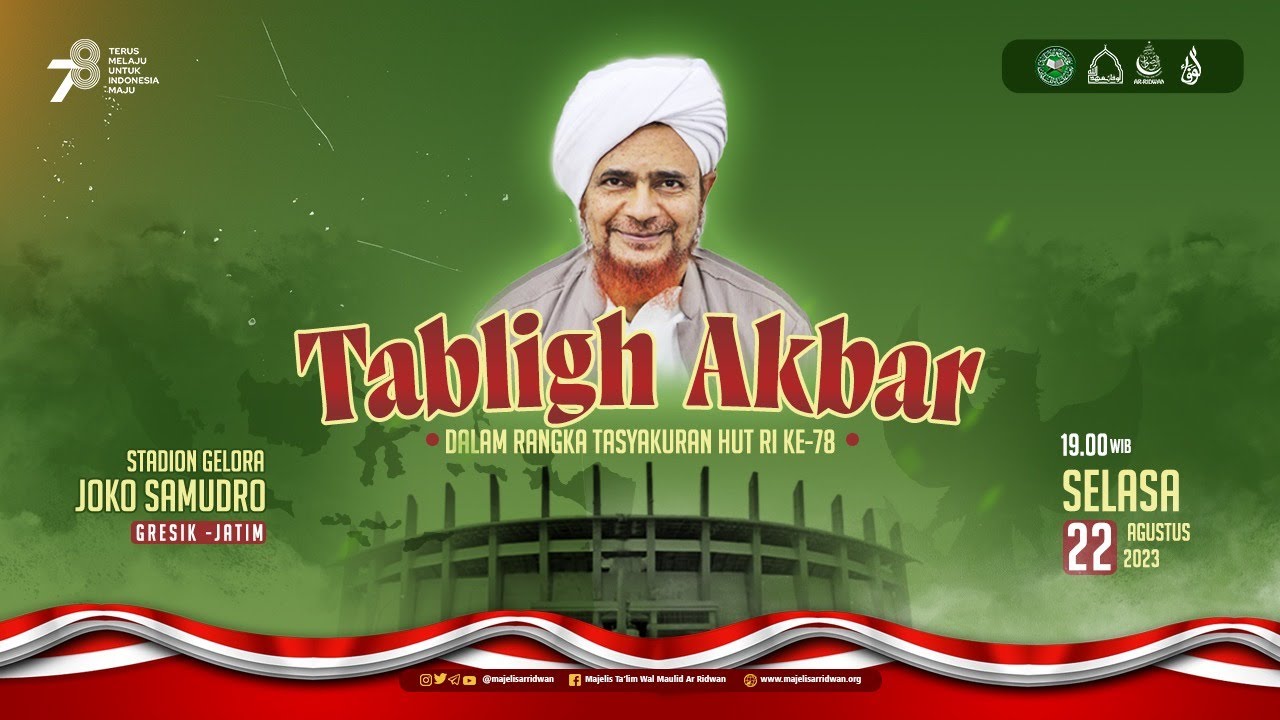 LIVE | Tabligh Akbar bersama Habib Umar bin Hafidz dari Stadion Gelora Joko Samudro Gresik Jatim