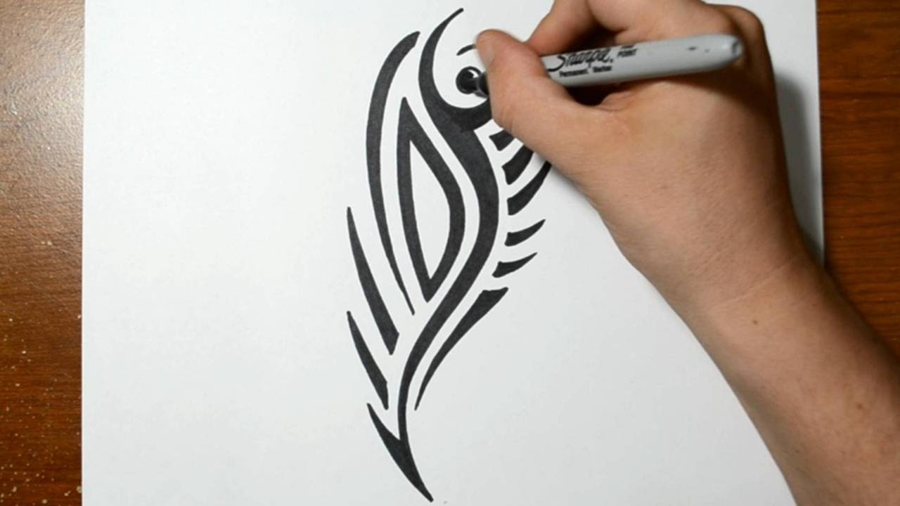How to Draw a Cool Tribal Tattoo Design - Sketch 1