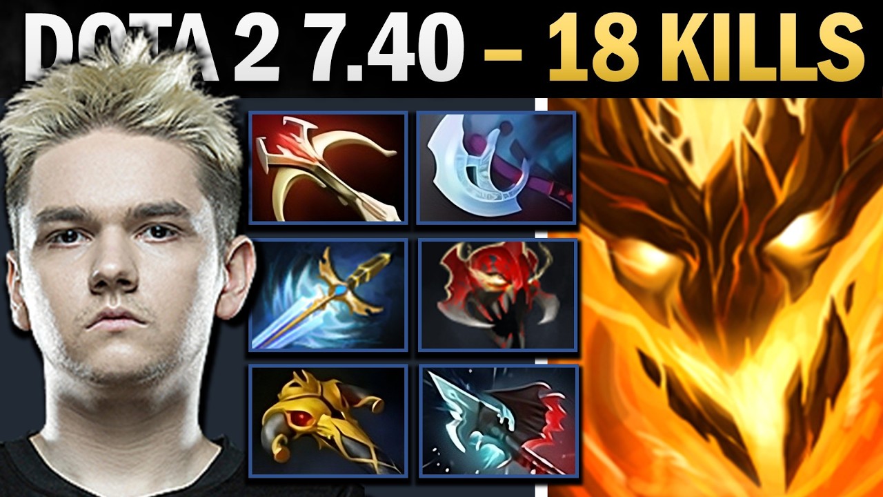 Shadow Fiend Pro Carry with 18 Kills and Manta - Gameplay Dota