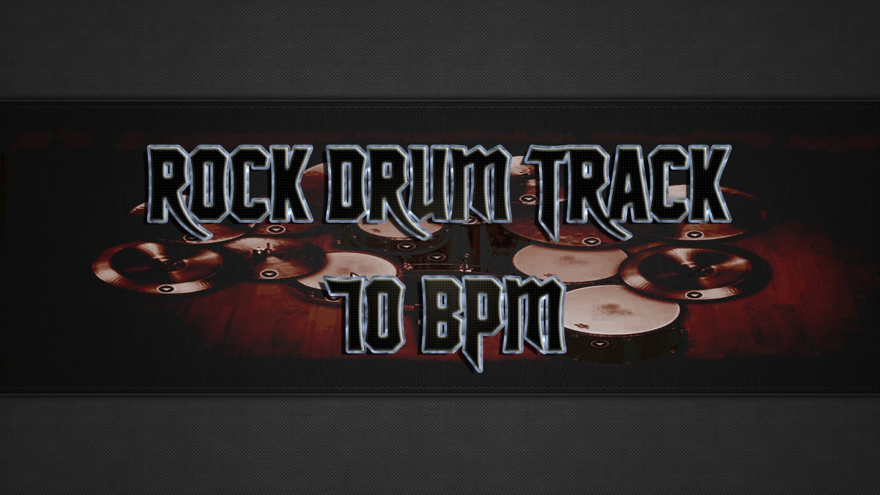 Slow Rock Drum Track 70 BPM (HQ,HD)