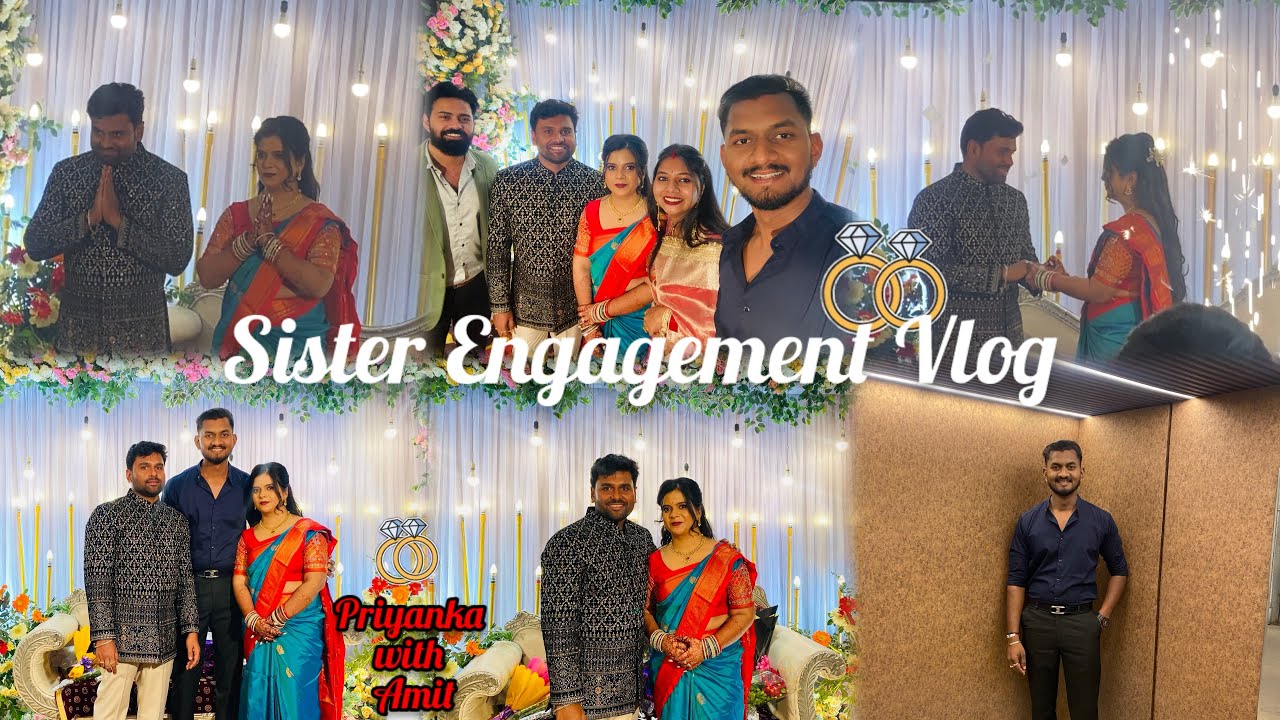 Sister Engagement 💍❤️|| Priyanka with Amit || Beautiful Moment || Radhika Regency 
