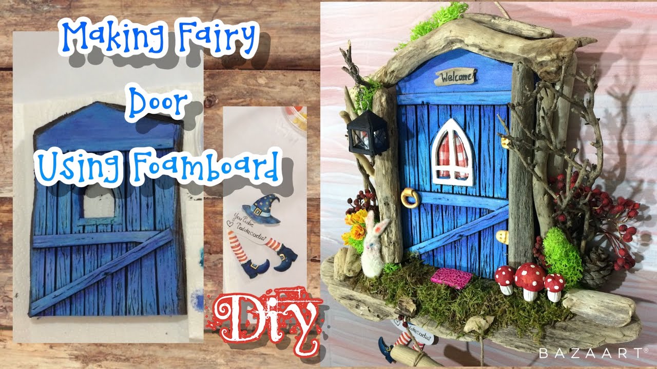 How to Make Fairy Door Miniature Using Foam Board and Driftwoods
