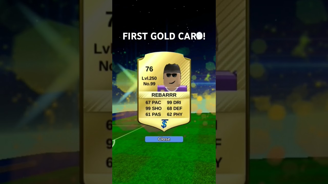 MY FIRST GOLD CARD IN TPS ULTIMATE SOCCER #roblox #tpsultimatesoccer