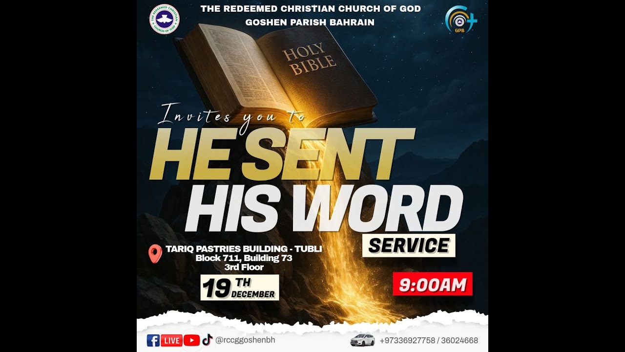 HE SENT HIS WORD SERVICE /// 19TH DECEMBER 2025
