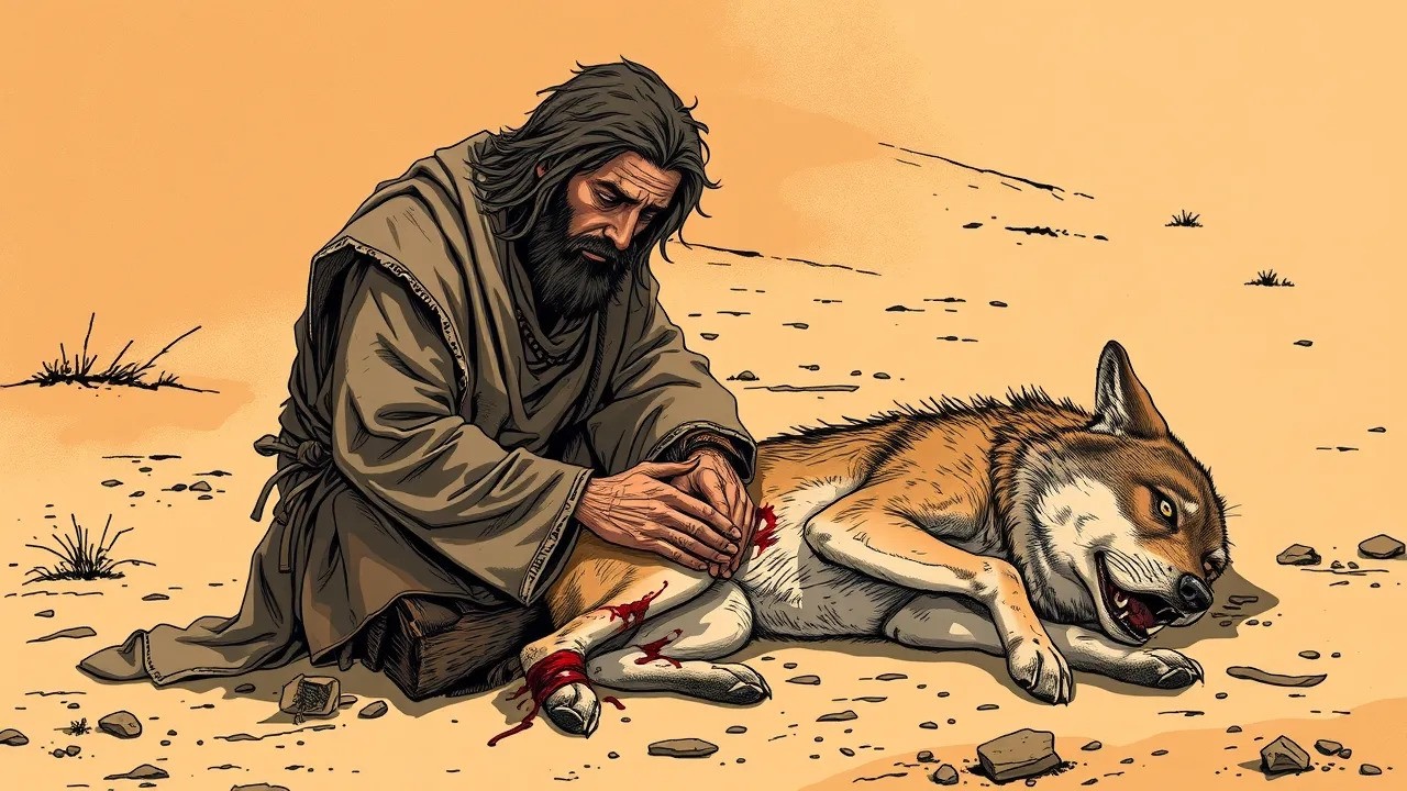 قصة الراعي الفقير الذي أنقذ ذئبًا جريحًا فكتب الله له فرجًا بعد ضيق