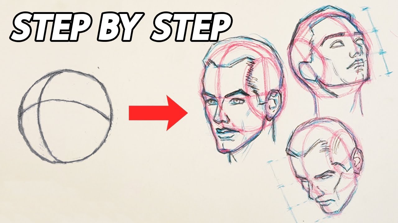 TUTORIAL GAMBAR KEPALA REALISTIS ANGLE 3/4