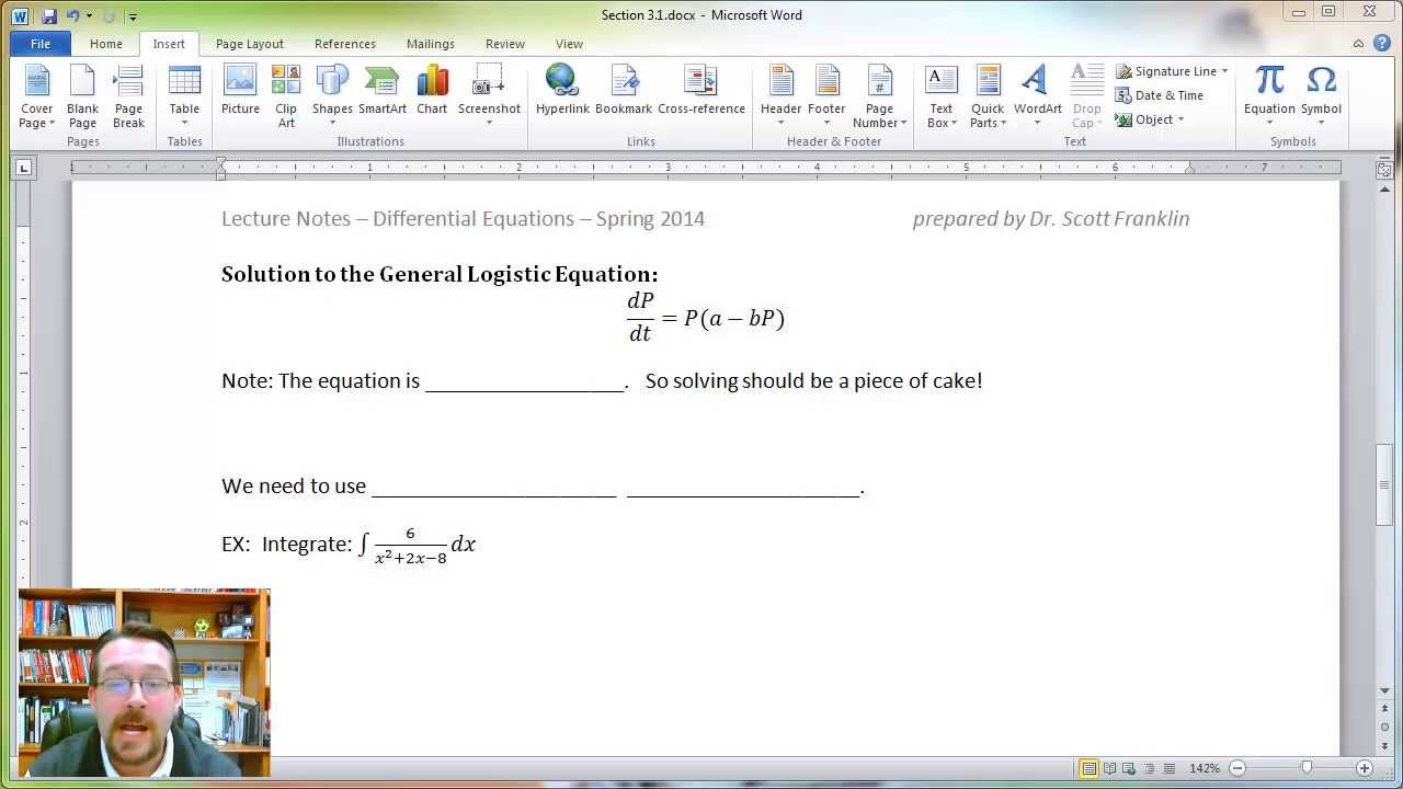 How to Insert Equation Numbers in Word 2010