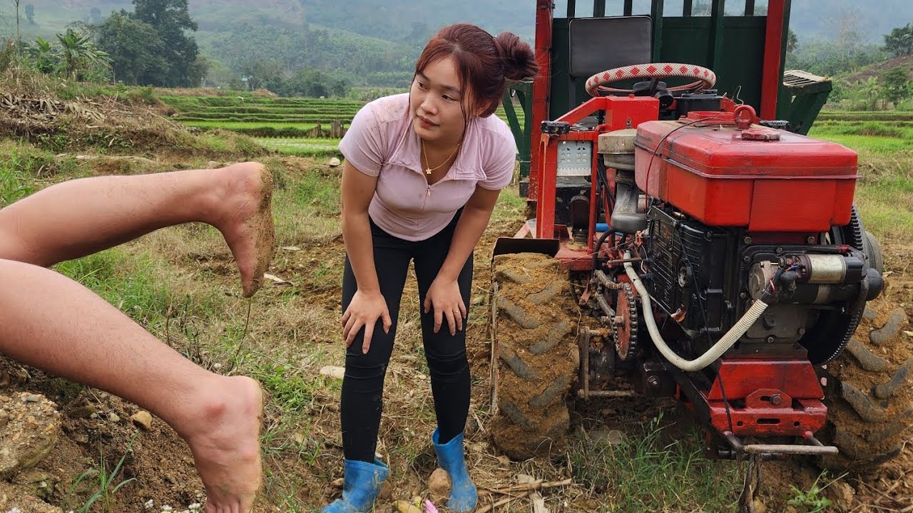 Agricultural vehicle, Ngoc Hoa discovers miraculous legs.🤔