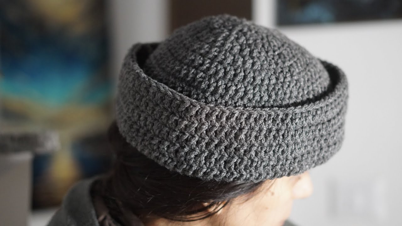 Left-handed: how to crochet an easy quick sailor hat for beginners 
