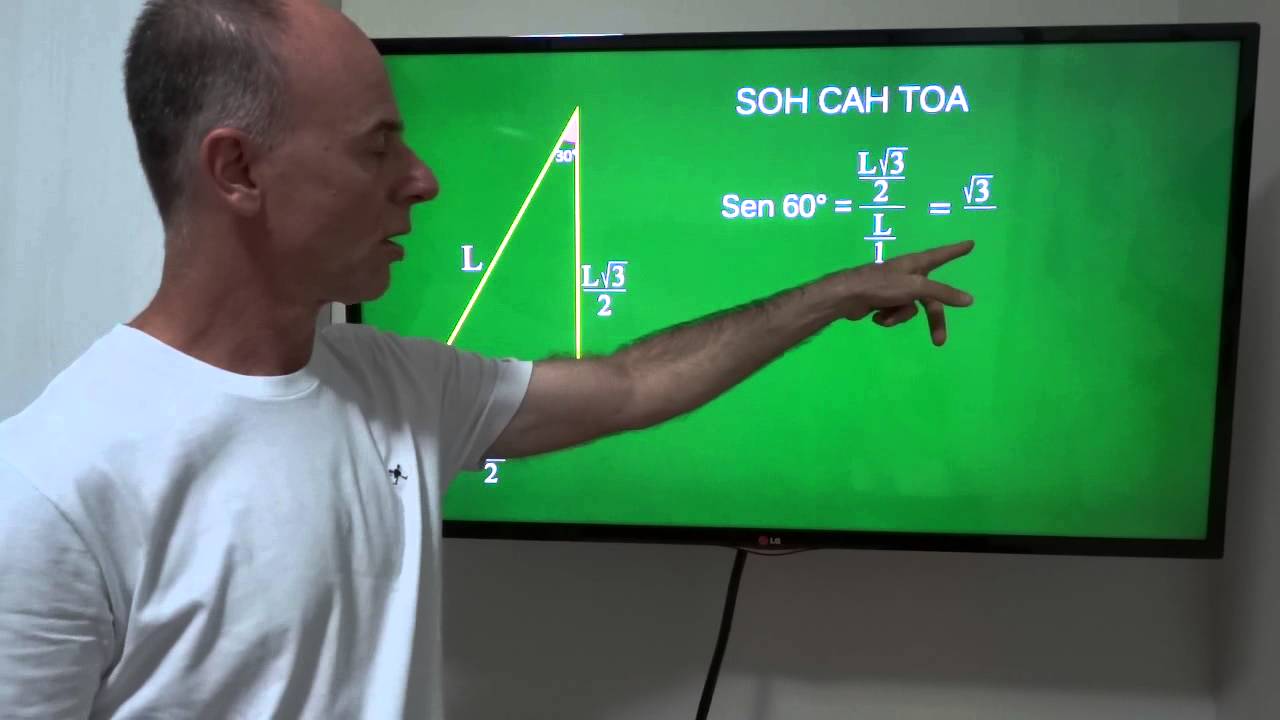 TRIGONOMETRIA: Formação da tabela seno cosseno tangente ângulos notáveis (30, 45 e 60)