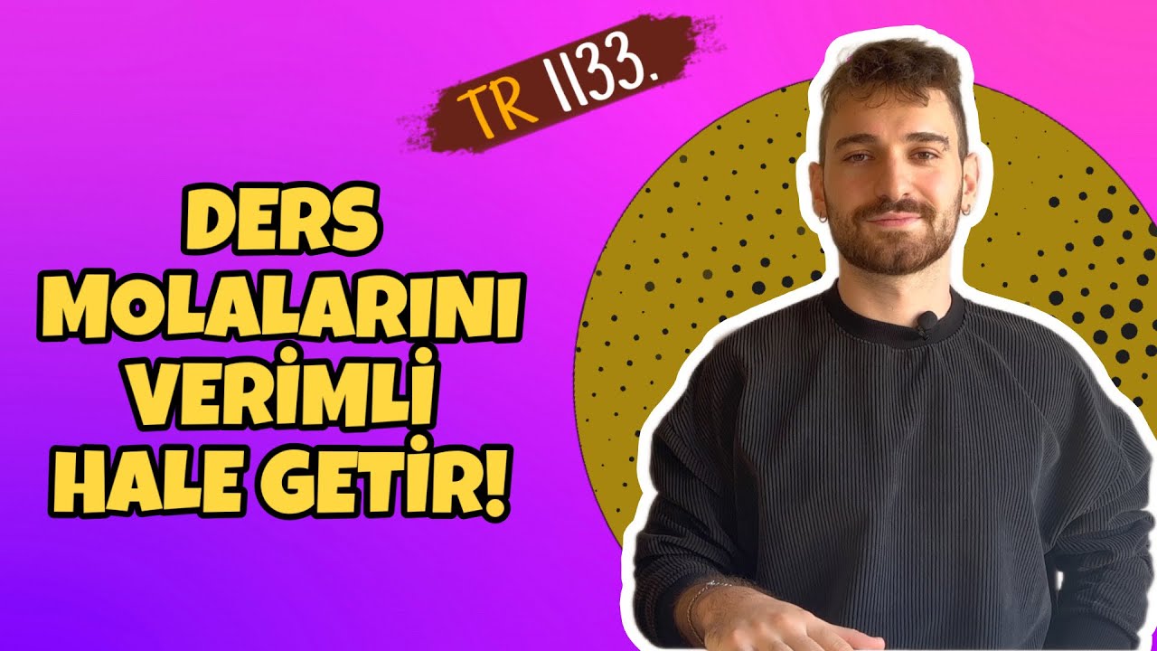 DERS MOLALARINDA BUNLARI YAP! | DERS ÇALIŞMAK KADAR VERİMLİ MOLALAR | #yks2023