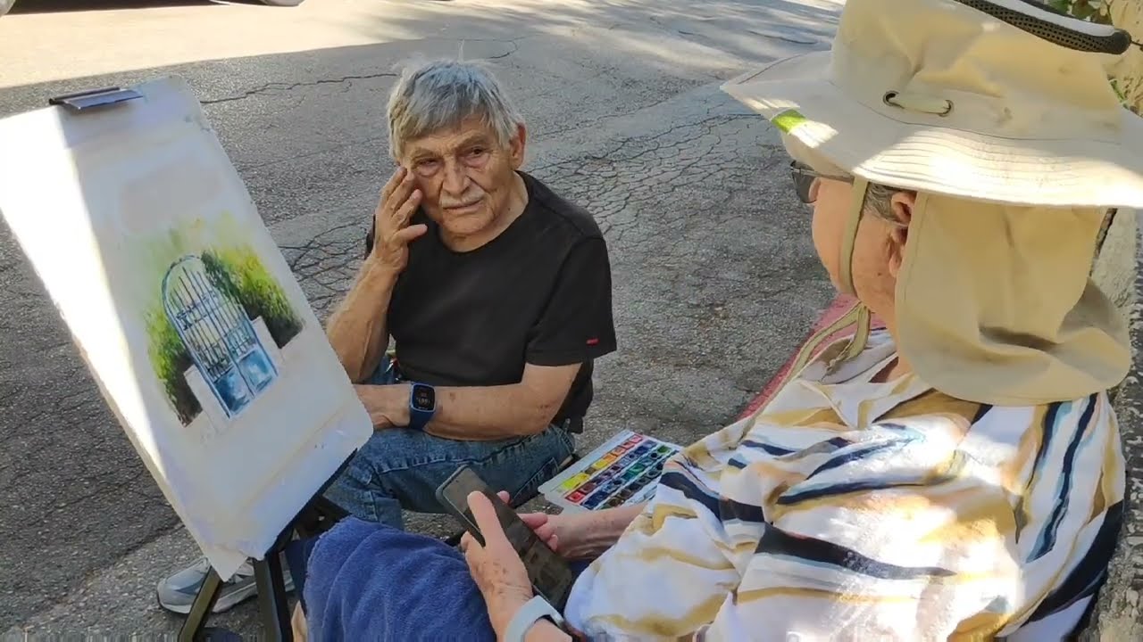 Marek Yanai teaches landscape in Greek Colony of Jerusalem