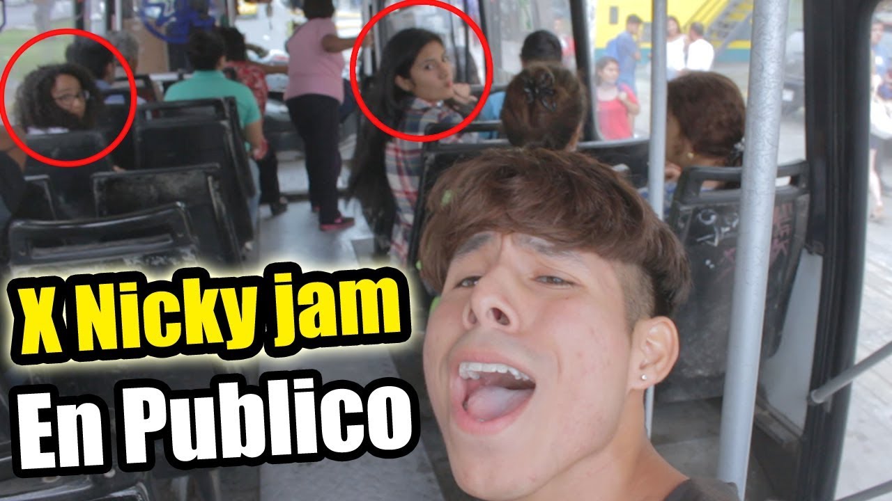 Nicky Jam x J Balvin - X (EQUIS) - CANTANDO EN P&Uacute;BLICO A LAS PERSONAS