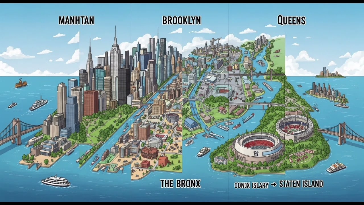 New York City Explained 🌍 | Geography, History, Boroughs & Global Importance