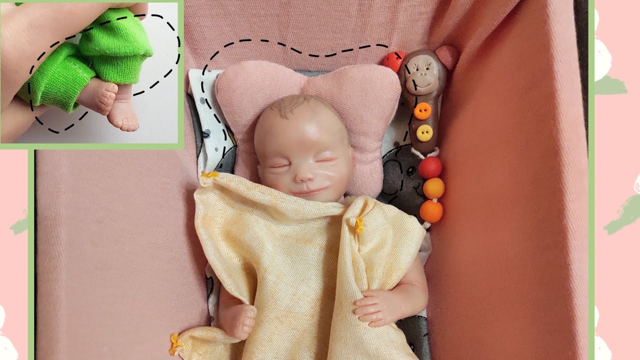 делаем ортопедическую подушку для мини реборна 🕊️ • как сделать манжеты • уборка в уголке кукол