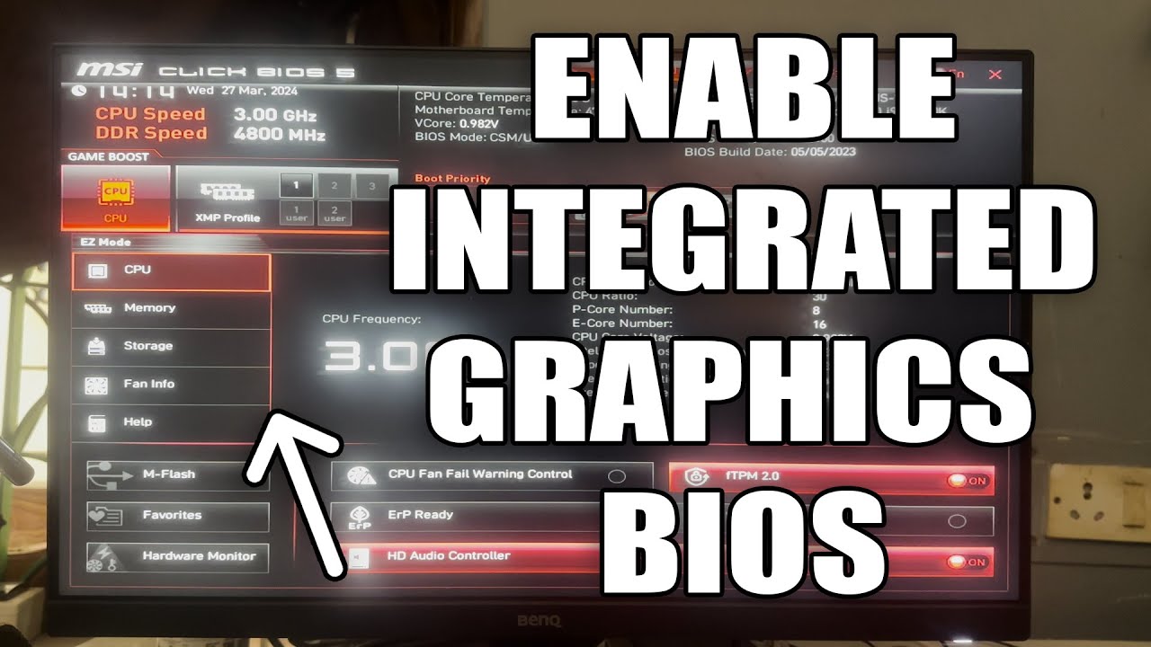 Как включить встроенную графику (IGD) в BIOS MSI