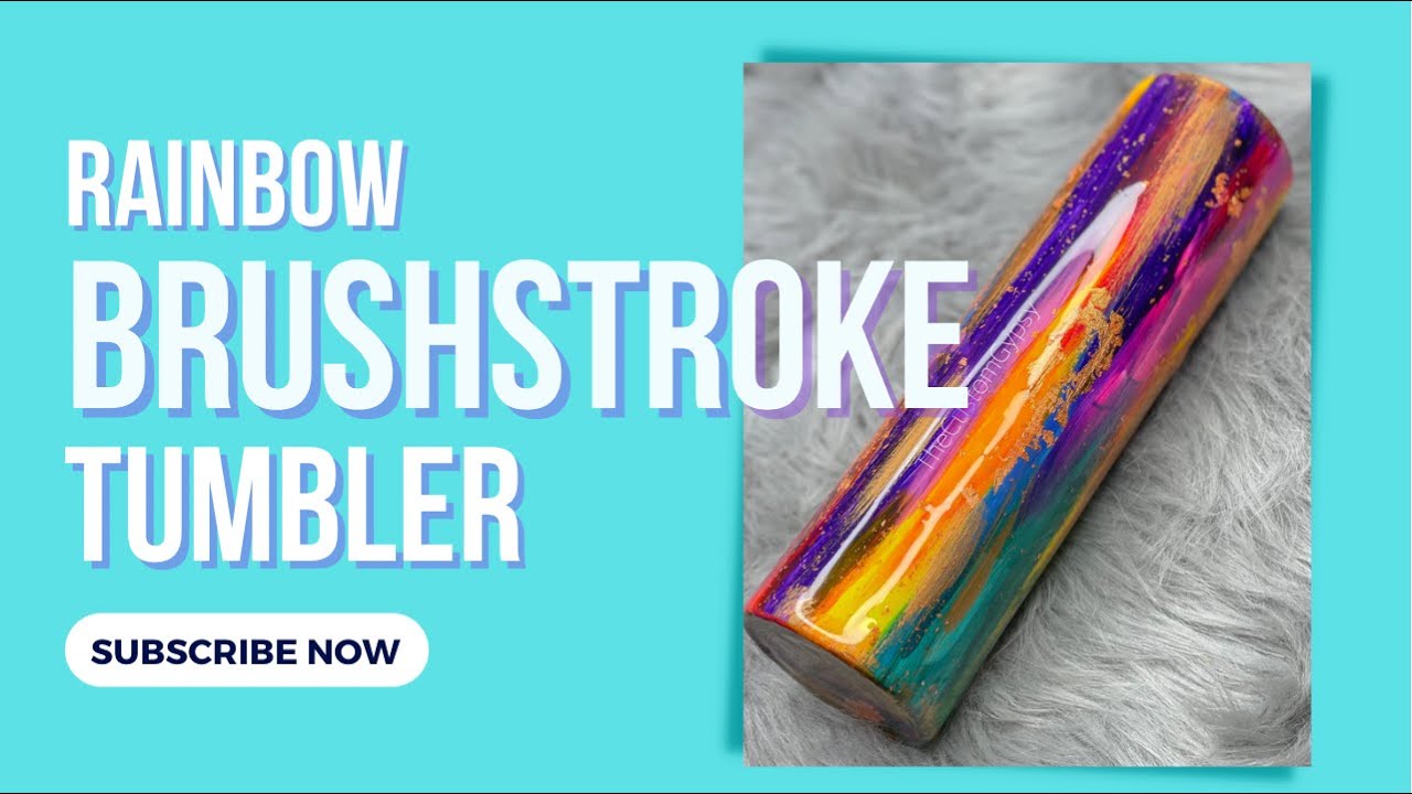 Rainbow Brushstroke Tumbler