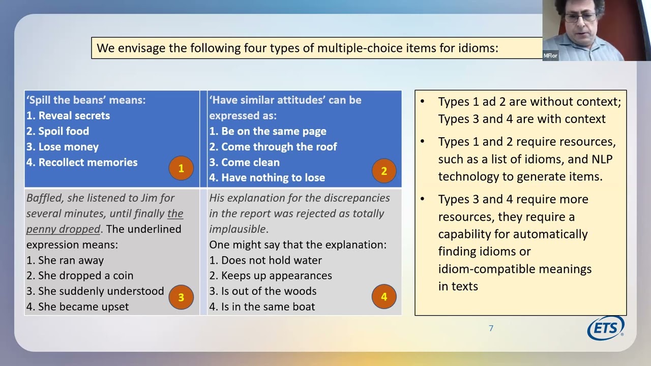 Dr. Michael Flor (ETS): AIG for Idioms