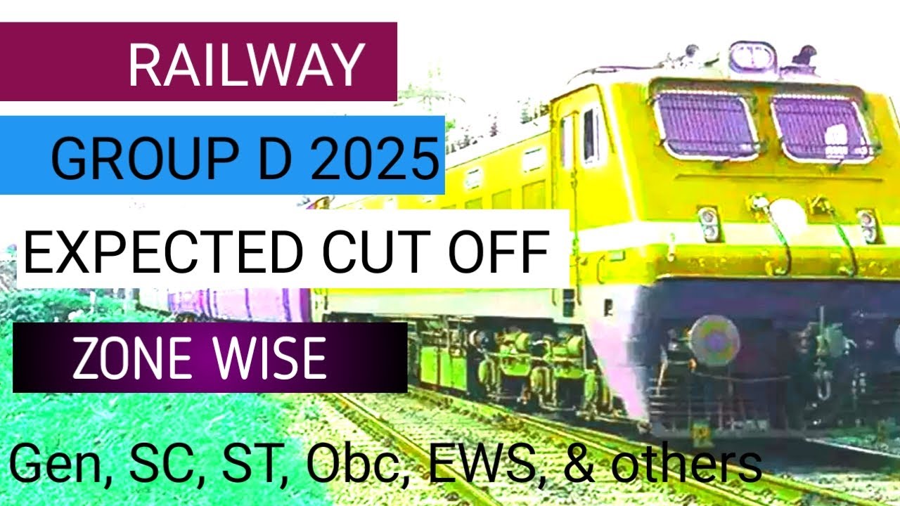 RAILWAY GROUP D 2024-25 EXPECTED CUT OFF ZONE WISE PART -1  केटेगरी wise                            