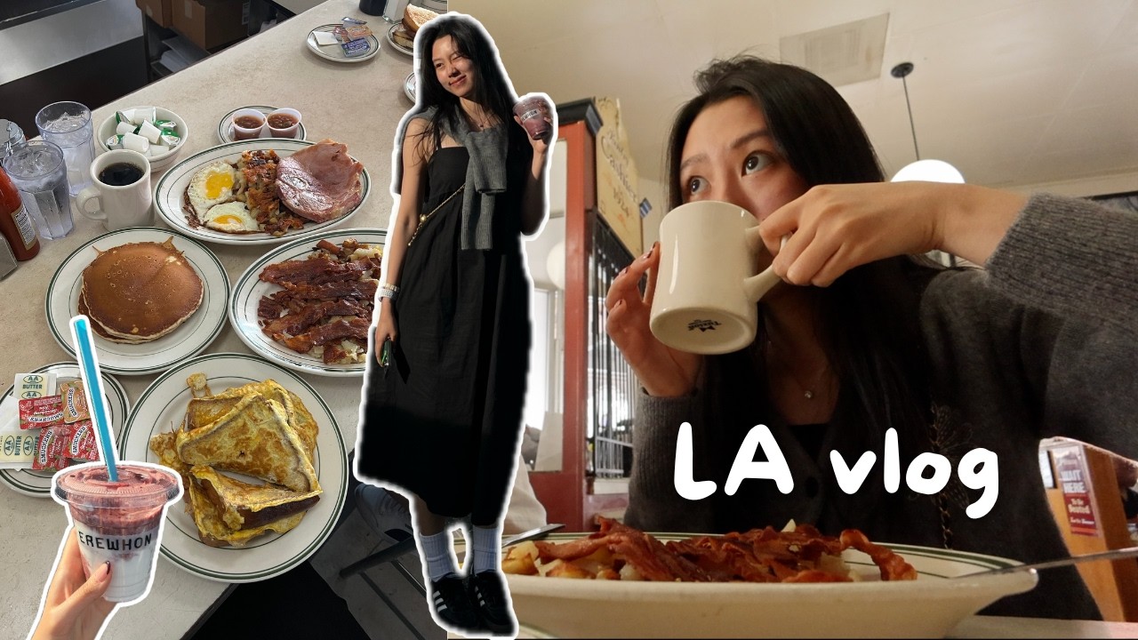 LA vlog ep5 好吃的經典美式早餐🥞🍯 Venice Beach絕美日落🌄 NBA籃球賽太刺激看上癮了🏀