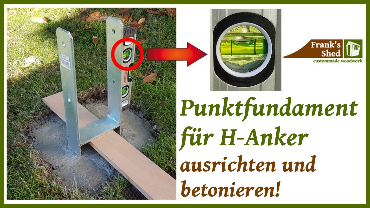 Punktfundamente betonieren | Betonfundament gießen | Fundament ausrichten