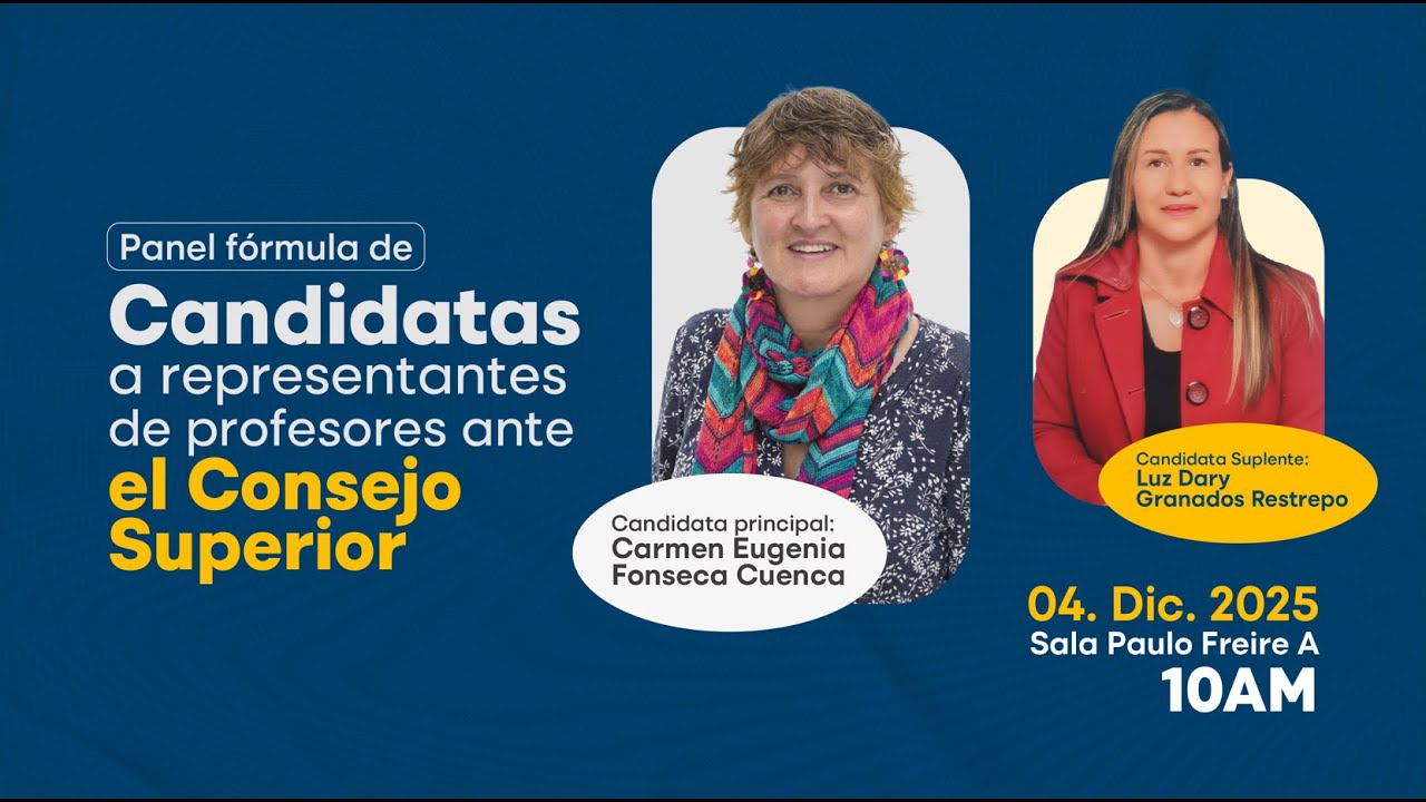 Panel de candidatas a representantes de profesores ante el Consejo Superior