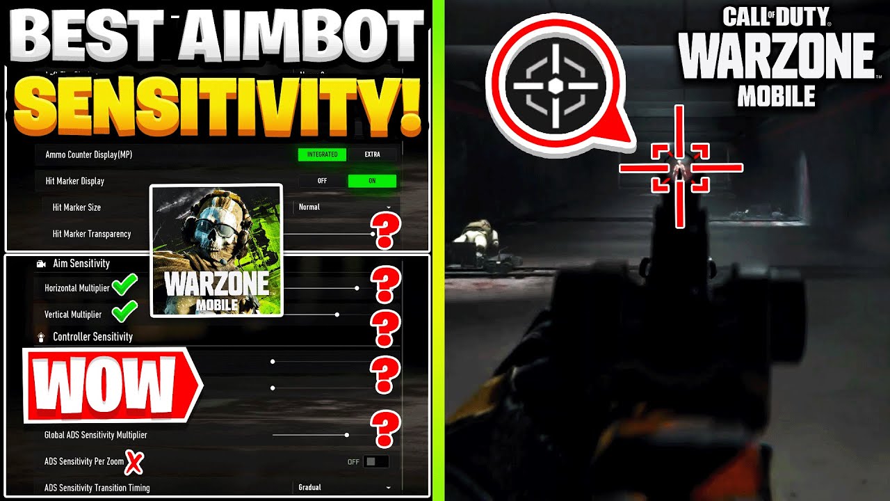 BEST AIMBOT SENSITIVITY SETTINGS In Warzone Mobile! | BEST Warzone Mobile HUD Settings & Controls