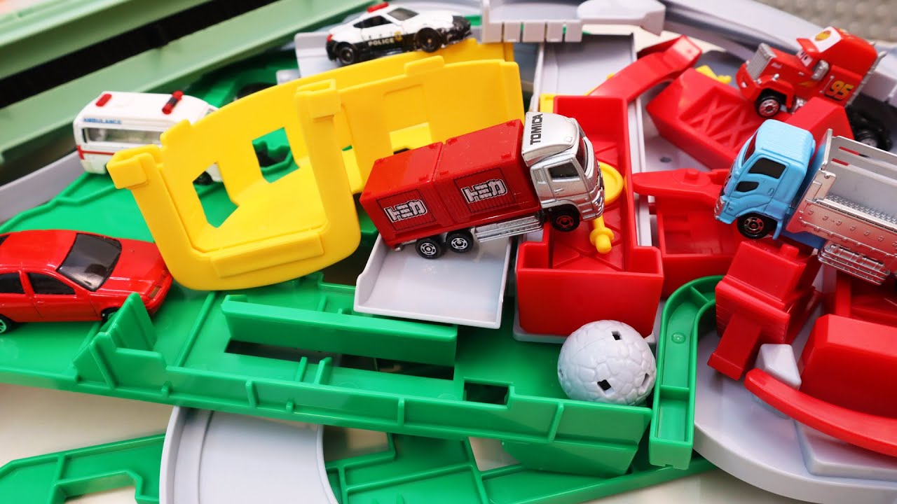 Satisfying Unboxing and Building Tracks Marble Run ASMR Cars Trucks & Mountain Tunnels